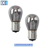 ΛΑΜΠΕΣ S25 12V 21W BA15S AMBER+CHROME X-TEC