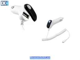 Φορτιστής Αυτοκινήτου Λευκός - Μαύρος Για Ipad - Mini - 5G - 5C - 6G Eka 2.1A 1 Τεμάχιο