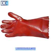 Γάντια Πετρελαίου Pvc No10 - XL Κόκκινα 27cm 2 Τεμάχια