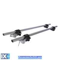 Μπάρες Οροφής Rackit Αλουμινίου 123cm Railing System Ασημί Με Καπάκια 2 Τεμάχια