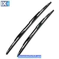 Υαλοκαθαριστήρες Μάκτρα Μαρκέ Μεταλλικοί Με Γραφιτούχο Λάστιχο  Κιτ 2 τεμαχίων 65cm + 55cm 26