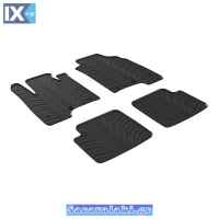 Πατάκια Αυτοκινήτου Gledring (0577) Συμβατά Με Fiat Panda 2014+ / Fiat Pandina / Fiat Panda Hybrid HB FL 2024+ Μη Αυτόματο 4Τμχ