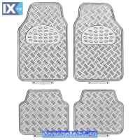 Πατάκια Αυτοκινήτου Αλουμινίου Universal Ασημί 4 Τεμάχια