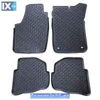 Πατάκια Αυτοκινήτου Συμβατά Με Skoda Fabia 2006+ Μαύρα 4Τμχ