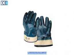 Γάντια Νιτριλίου Πετρελαίου Pvc No10 - XL Μπλε 27 cm 2 Τεμάχια