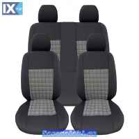 Καλύμματα Αυτοκινήτου Hοneycomb Prime Μαύρο-Γκρι Σετ