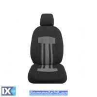 Καλύμματα Αυτοκινήτου Deluxe Full Μαύρο-Γκρι Σετ 10 Τεμάχια