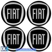 Αυτοκόλλητα Ζαντών Σμάλτο Fiat 60mm 4 Τεμάχια