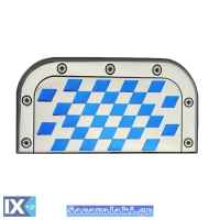 Προστατευτικό Αυτοκόλλητο Αλουμινίου Για Την Εξάτμιση Ασημί-Μπλε 18x9cm