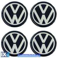 Αυτοκόλλητα Ζαντών Σμάλτο VW 60mm 4 Τεμάχια