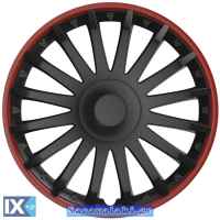 Τάσια Αυτοκινήτου Crystal Μαύρο Με Κόκκινα Στεφάνια 101300 Ro Black Cbx 15''