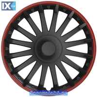 Τάσια Αυτοκινήτου Crystal Μαύρο Με Κόκκινα Στεφάνια 101294 Ro Black Cbx 14''