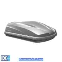Μπαγκαζιέρα Οροφής Αυτοκινήτου Cube 370lt Ασημί Matte Με Μονό Άνοιγμα