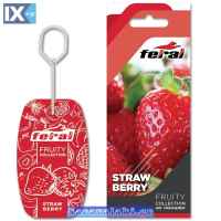 Αρωματικό Αυτοκινήτου Κρεμαστό Feral Fruity Collection Strawberry 1 Τεμάχιο