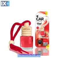 Αρωματικό Αυτοκινήτου Κρεμαστό Μπουκαλάκι Με Ξύλινο Καπάκι Aroma 6ml Με Άρωμα Strawberry S54470