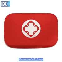 Φαρμακείο Αυτοκινήτου Με Φακό Κόκκινο Πρώτων Βοηθειών 16 Τεμαχιών