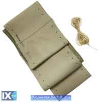 Κάλυμμα Τιμονιού Αυτοκινήτου Δερμάτινο Ραφτό Μπεζ Medium 38cm 1 Τεμάχιο