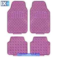 Πατάκια Αυτοκινήτου Αλουμινίου Universal Ροζ 4 Τεμάχια