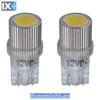 Λάμπες T10 Led 12V 1W Λευκές Racesport Lit0237  2 Τεμάχια