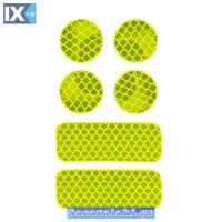 Αυτοκόλλητα Αντανακλαστικά Κιτ 3M Κίτρινα Φθορίζων 7x12cm 6Τμχ