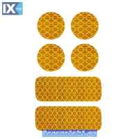 Αυτοκόλλητα Αντανακλαστικά Κιτ 3M Πορτοκαλί 7x12cm 6Τμχ