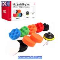 Σετ Γυαλίσματος Αυτοκινήτου Amio (02647) Με 9 Σφουγγάρια 80mm M14 11Τμχ