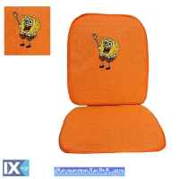 Πλατοκάθισμα Αυτοκινήτου Ψάθα Μπομπ Σφουγγαράκης Tετραγωνοπαντελονής Πορτοκαλί 1 Τεμάχιο