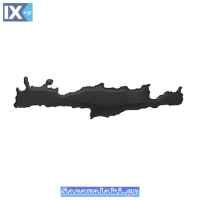 Αυτοκόλλητος Χάρτης Κρήτη Σμάλτο Μαύρος 10x2cm 1Τμχ