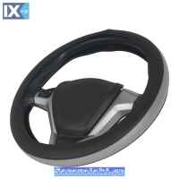 Κάλυμμα Τιμονιού Αυτοκινήτου Δερματίνη Otom Easy-Fit F-61 / DKG-061 Μαύρο-Γκρι Medium 37-39cm 1 Τεμάχιο