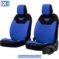Ημικαλύμματα Καθισμάτων Αυτοκινήτου Otom RSX Sport  Ύφασμα Κεντητό Καπιτονέ Μπλε - Μαύρο RSXL-105 2 Τεμάχια