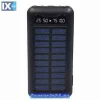 Power Bank Για Ταχυφόρτιση Ηλιακός10.000mAh Κατάλληλο Για Όλες Τις Συσκευές Που Διαθέτουν USB 1 Τεμάχιο