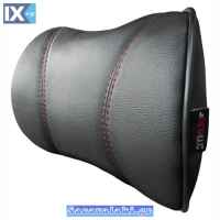 Μαξιλαράκι Αυχένα Αυτοκινήτου Από Δερματίνη Μαύρο Με Κόκκινη Ραφή Otom NPW-102 1 Τεμάχιο