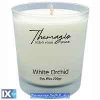 Αρωματικό Κερί Σόγιας Με Ξύλινο Καπάκι Themagio White Orchid 200gr 1 Τεμάχιο