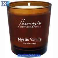 Αρωματικό Κερί Σόγιας Με Ξύλινο Καπάκι Themagio Mystic Vanilla 200gr 1 Τεμάχιο