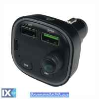 Fm Transmitter ΡL-669 Με Bluetooth, 2 USB Και Οθόνη LCD Μαύρο 1 Τεμάχιο