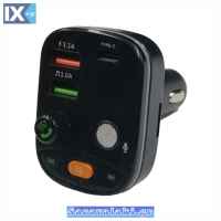 Fm Transmitter ΡL-653 Με Bluetooth, 2 USB Και Οθόνη LCD Μαύρο 1 Τεμάχιο