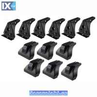 Πόδια / Άκρα Για Μπάρες & Σχάρες Οροφής CRUZ LCV 934-410 Για Citroen Berlingo M, Partner Standard, Combo H1 2018+, Proace City, 2019+ Σετ 6 Τεμάχια