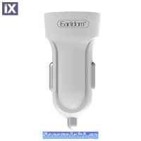 EARLDOM Φορτιστής Αναπτήρα Αυτοκινήτου Για Type-C ES-132 Με 2 Θύρες USB 9-12V 2.1A Λευκός