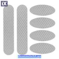 Αυτοκόλλητα Αντανακλαστικά Κιτ 3M Ασημί 12x12cm 6Τμχ