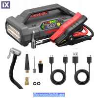 Εκκινητής Μπαταριών Αυτοκινήτου, Powerbank, Κομπρεσσέρ Αέρος 150PSI, Φακός Led 4 Σε1 Lokithor JA302 PRO 12 Volt 3000A 1 Τεμάχιο