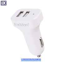EARLDOM Φορτιστής Αναπτήρα Αυτοκινήτου Για Type-C  ES-131 Με 2 Θύρες USB 12-24V 2.4A Λευκός