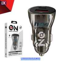 ON Mobile Accessories Φορτιστής Αναπτήρα Αυτοκινήτου με 2 Θύρες USB και USB-c 12-24V Διάφανος