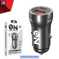 ON Mobile Accessories Φορτιστής Αναπτήρα Αυτοκινήτου με 2 Θύρες USB και USB-c 12-24V Μαύρος
