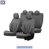 Καλύμματα Αυτοκινήτου Otom Progressive Design Universal Full Δερματίνη Σετ Εμπρός / Πίσω Μαύρο / Γκρι PRG-103 11 Τεμαχίων